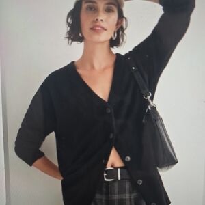 Madewell Black Women's Wool Blend Cardigan XL